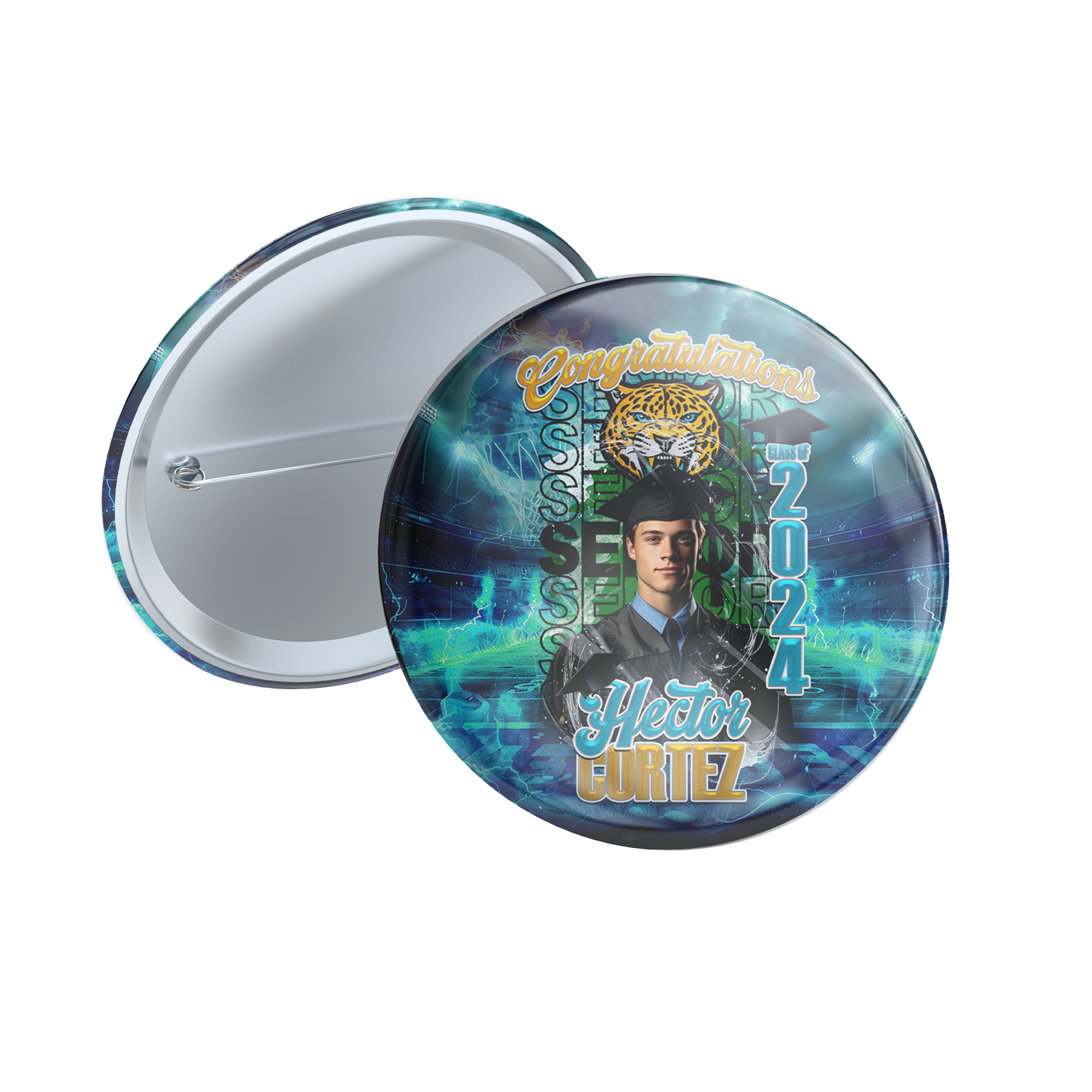 Senior 2024 Custom Button Set