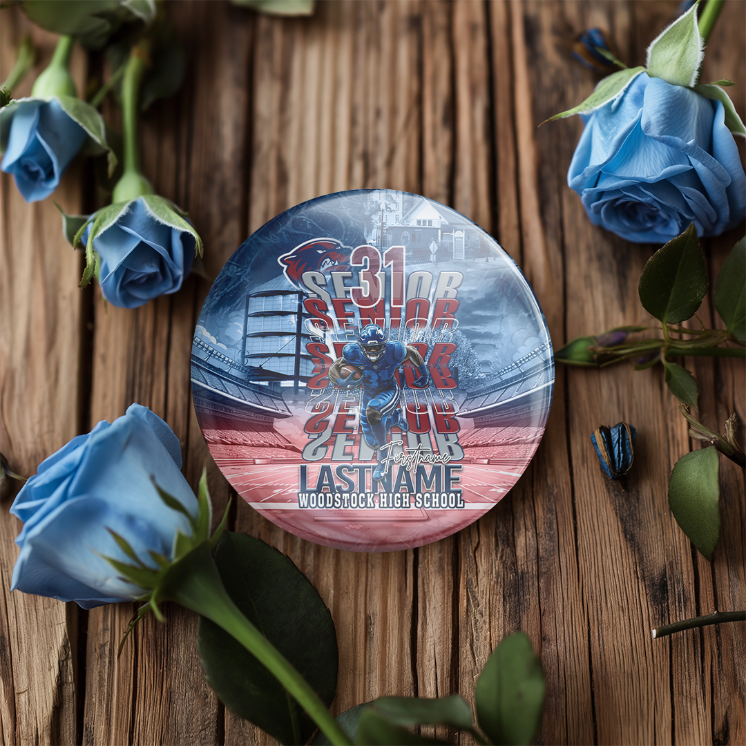 Custom Senior or Sports Pinback Button