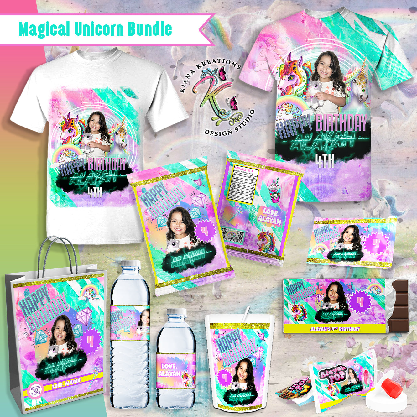 Party Favor Bundles, Custom Party Bundle Set, Custom Party Favors, Custom Party Labels, Custom Party Treats, Digital Download