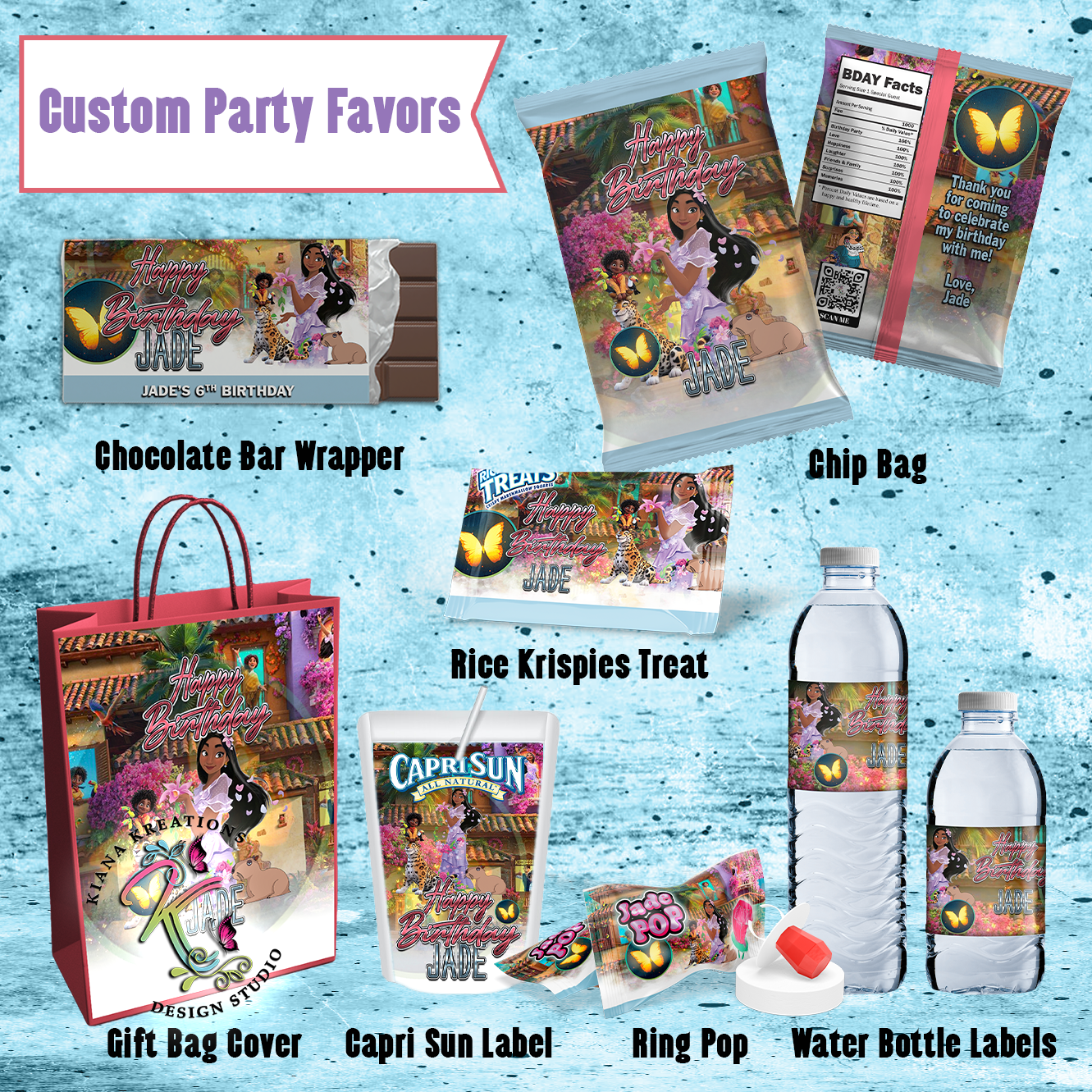 Party Favor Bundles, Custom Party Bundle Set, Custom Party Favors, Custom Party Labels, Custom Party Treats, Digital Download