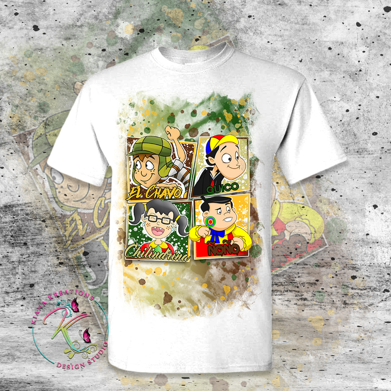 Puerto Rico Inspired-El Chavo Del Ocho Center Print T-Shirt