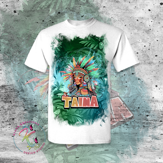 Puerto Rico Inspired-Taina Center Print T-Shirt