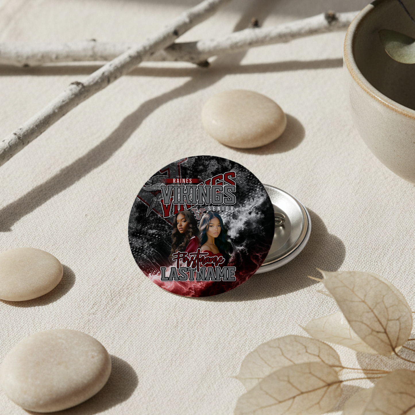 Custom Senior or Sports Pinback Button