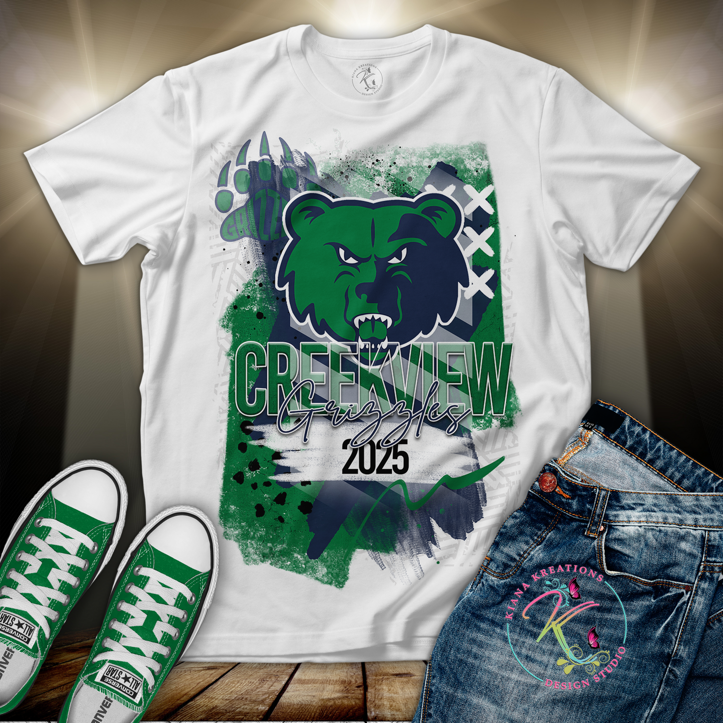 CVHS- Creekview Grizzlies 2025 Center Print Shirt