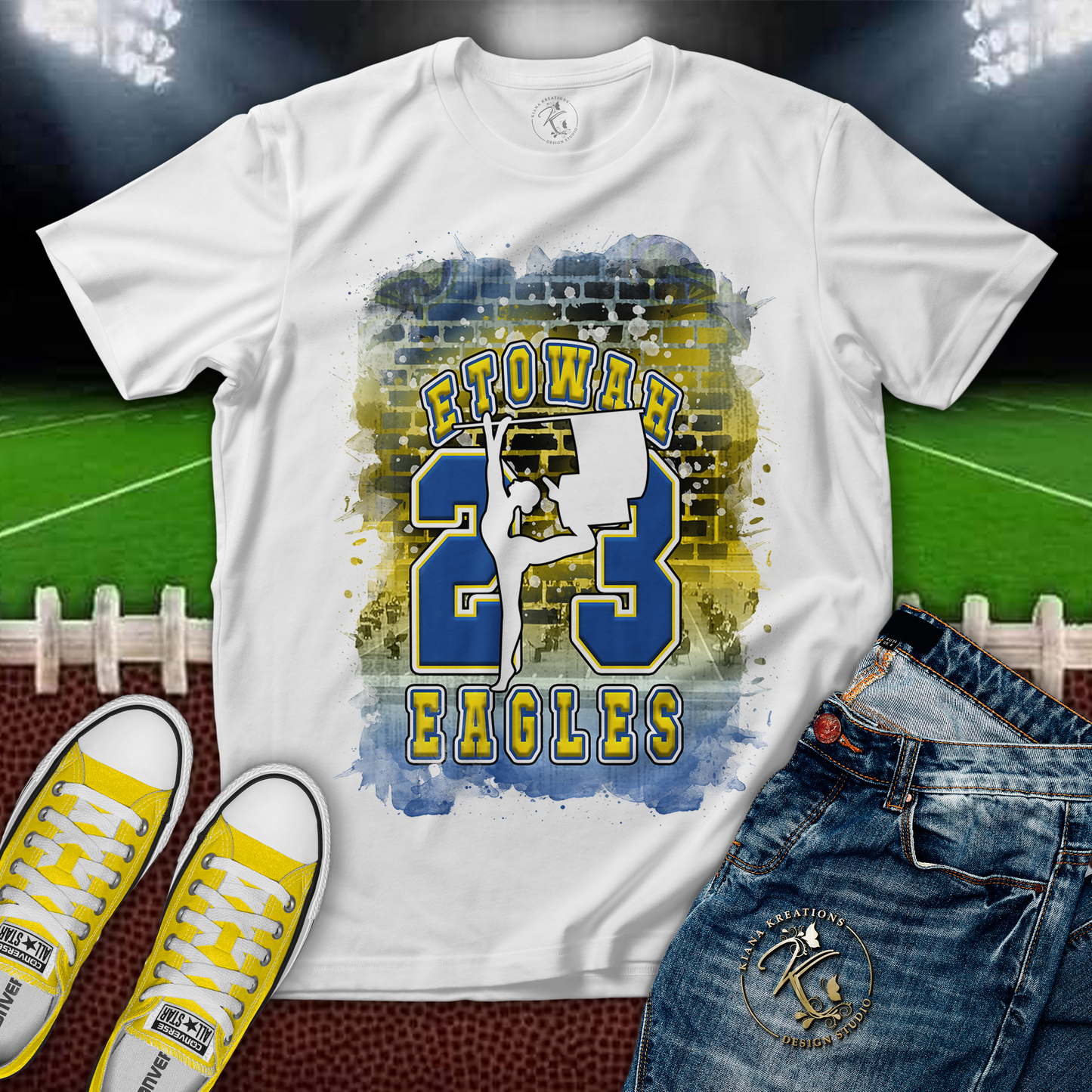 EHS- Etowah "23" Eagles Color Guard Center Print Shirt