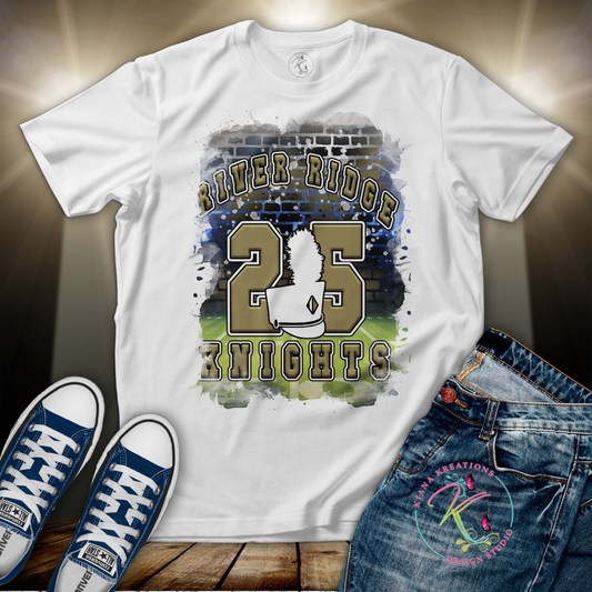 RRHS- River Ridge "25" Knights Center Print Shirt