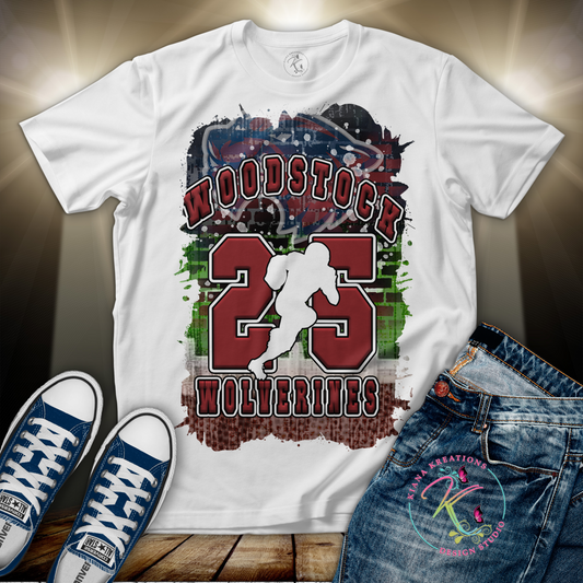 WHS- Woodstock "25" Wolverines Center Print Shirt