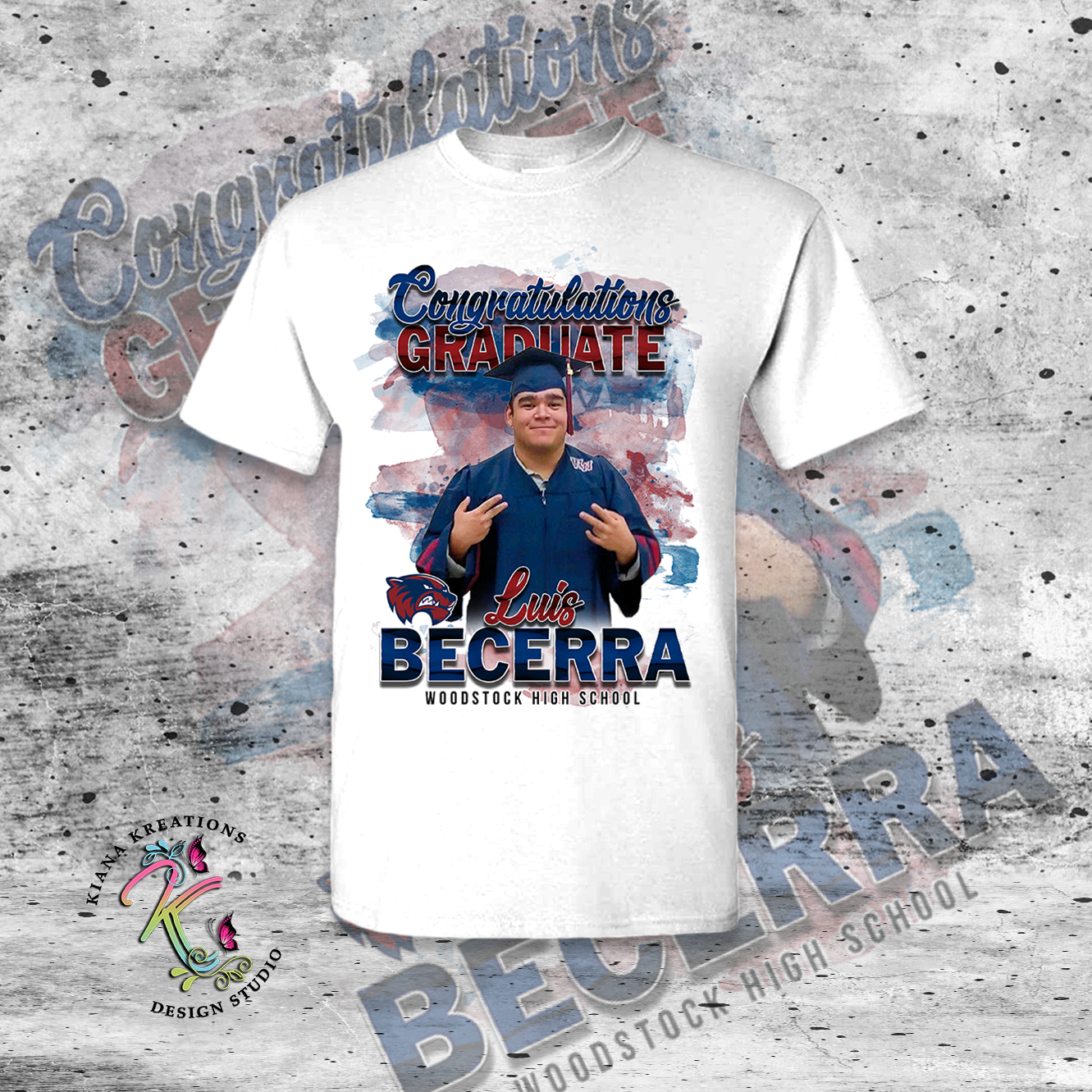 Graduation Center Print Shirts